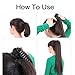 Claw Ponytail Extension Ombre Straight Jaw Ponytails Pony Tail Hairpiece Clip in Hair Extensions Real Natural as Human Synthetic Fibre for Women 145G Thick Long 21 inch dark brown