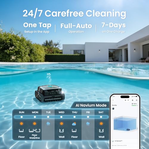 (2026 New) AIPER Scuba V3 AI Vision Cordless Robotic Pool Cleaner, 10x Faster Pool Cleaning with AI Patrol, 24/7 Auto Cleaning, Smart Waterline Parking & Multi-Layer Filtration, Gray