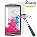 TANTEK [2-Pack Screen Protector for LG G3,Tempered Glass Film,Ultra Clear,Anti Scratch,Bubble Free,Case Friendly