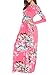 Simier Fariry Women's Pockets Pleated Loose Swing Casual Floral Maxi Dress
