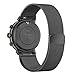 ZENWATCH 3 Band,Oitom Premium Woven Milanse Loop Stainless Steel Watch Band Strap for ASUS ZENWATCH 3 Smart Fitness Watch(Black Large 6.10