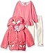 Nannette Baby Girls' 3 Piece Hooded Faux Fur Jacket Set with Tee and Pant