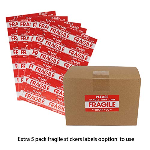 100 Pack 7.5"x 12" Foam Wrap Cushion Pouches (0.75mmThickness), Extra 5 Pack Fragile Stickers Labels(60 pcs) - Protect Dishes, Glasses, Porcelain & Fragile Items, for Moving, Packing by ZMYBCPACK