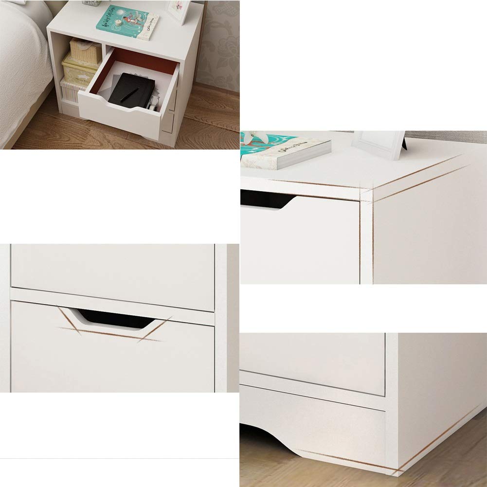 Invisible Handle Table Lockers Color Beige Household Bedroom