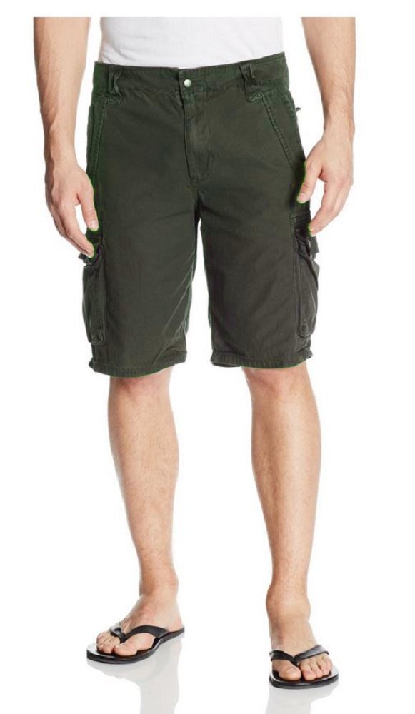 Rogue State Men's Cargo Shorts (Olive, 32)
