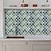 VIVID TREE Peel and Stick Tile Kitchen 10x11 inchs Stick on Tiles Cyan Arabesque Peel and Stick Wall Tile Waterproof and Self-Adhesive Wall Tile for Waterproof,Kitchen,Apartment(6 Sheets)