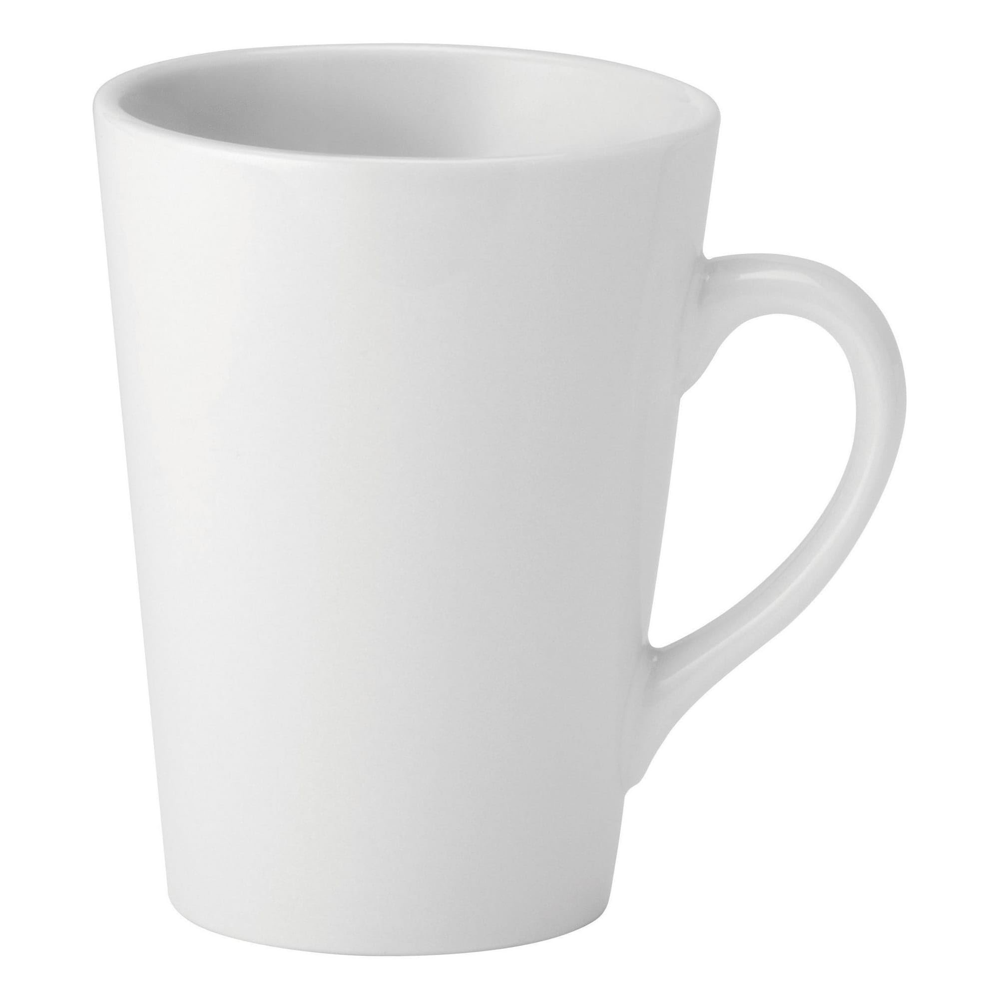 Utopia Pure White Latte Mug 8.5oz / 250ml - Pack of 6 - Vitrified Porcelain Mugs, Coffee Mugs