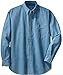 Joe's USA 6.5-Ounce Long Sleeve Denim Shirts-XL-Faded Blue