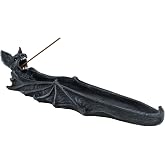Ebros Gift Gothic Gargoyle Cathedric Bat Vampire Incense Stick Holder with Celtic Knotwork Figurine Halloween Macabre Halloween Metaphysical Accent