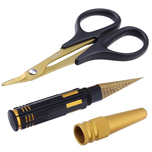 HobbyPark Body Reamer 0-14mm Hole Puncher w/Sleeve & Curved Scissors Set For RC Car Bodyshell Hobby Tools
