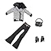 Fashion Winter Barbies Dolls Outfit Clothes Coat+Knitted Pans +Handbag+Shoes for 29CM Dolls