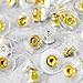 GOLF 200 Pcs Bullet Clutch Earring Backers with Pad Earring Safety Backs （100 Silver and 100 Gold）