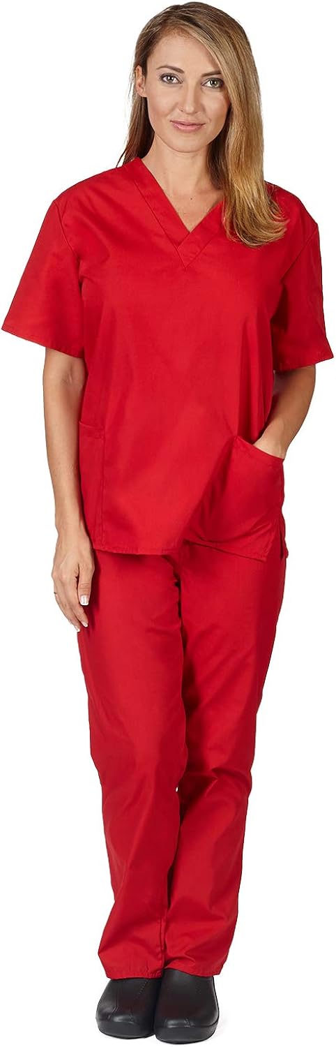 Natural Uniforms Women's Scrub Set Medical Scrub Tops and Pants