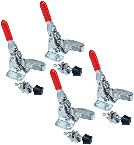 IMAGINE 4 Pcs Hand Tool 110lbs Holding Capacity Toggle Clamp 101A Antislip Red Horizontal Clamp 101-A Quick Release Tool