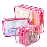 Eshylala 1x PVC Clear Plastic Pouch Travel Bathing Toiletry Zipper Cosmetic Bag 11 Sizes