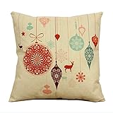 Biodawn Cotton Linen Christmas gift Throw Pillowcase Cushion Covers 45cm x 45cm