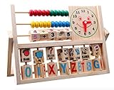 The Best Children Baby Kids Educational Math Toys Learning Developmental Versatile Flap Abacus Wooden Toys