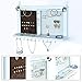 Kullavik Wall Mounted Jewelry Organizer Armoires Home Decor Display Shlef Storage for Necklaces,Bracelets,Ring Holder,Earings Wire Mesh,Velvet Earring Display,Incl.Hooks for Hanging Jewelries