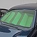 Motor Trend AS-312-GN Green Front Windshield Shade-Jumbo Accordion Folding Auto Sunshade for Car Truck SUV-Blocks UV Rays Sun Visor Protector-Keeps Your Vehicle Cool-66 x 27 Inch
