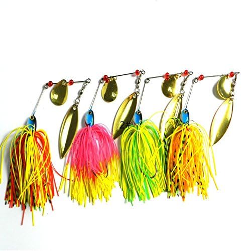 MELIP Spinnerbait Fishing Hard Spinner Pike Bass 4pac 17g
