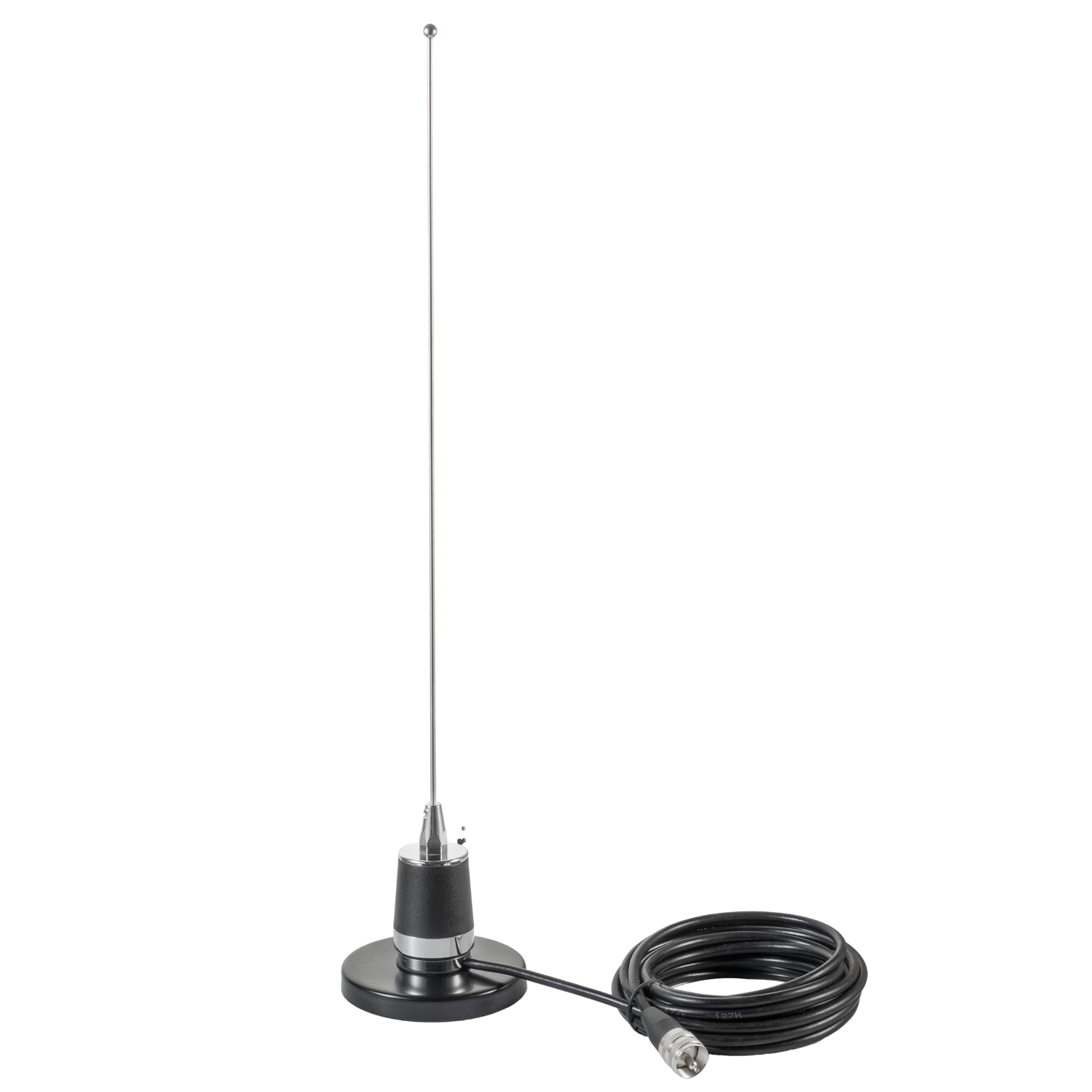 Photo 1 of 2 Meter & 70cm UHF VHF Dual Band 144/430MHz NMO Magnetic Base Mount Antenna with 16.5 FT UHF PL259 Male Plug Kit for Trunk Vehicle Car Mobile Radio Transceiver Two Way Radio, Eifagur