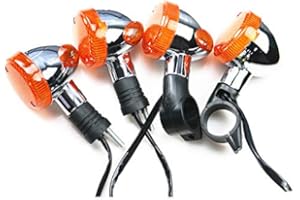 Newland2019 Chrome Front and Rear Turn Signal Indicator Lights for Honda Steed 600 750 Magna 250 Magna 750 Shadow 400 750 VTX1300 VLX 1100 DLX VTX 1300 1800 Cruiser Chopper Custom