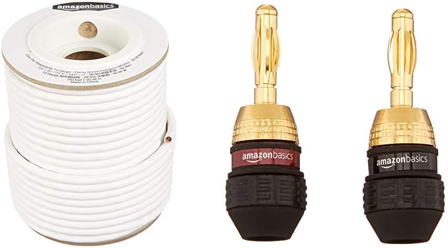 Basics 12-Gauge Audio Speaker Wire Cable - 99.9% Oxygen-Free Copper, 100 Feet: Electronics