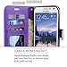 S6 Active Case, LK Galaxy S6 Active Wallet Case, Luxury PU Leather Case Flip Cover with Card Slots & Stand For Samsung Galaxy S6 Active, PURPLE