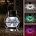 TAKE ME Solar Lantern, Metal & Glass Outdoor Garden Lights,Waterproof Decorative Lamp Color Changing Twinkling Crackle Lights