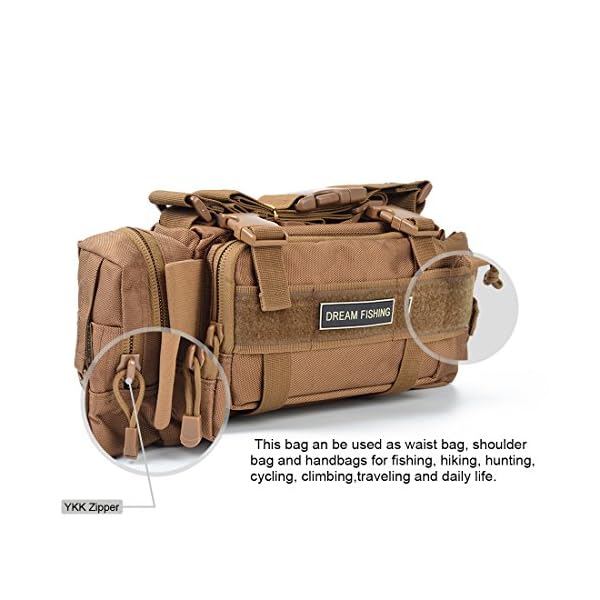 BLISSWILL-Outdoor-Multifunctional-Fishing-Tackle-Bag-Water-Resistant-sided-Waist-Shoulder-Carry-Strap-Storage-Waist-Pack-Sling-Bag-Fishing-Gear-Storage-for-Fishing-Hiking-Climbing