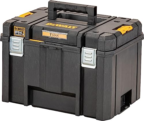 DEWALT TSTAK Tiefe Werkzeugbox VI, DWST83346-1 (44l Volumen, großvolumige Box, kombinierbar mit anderen TSTAK-Boxen, sichere Verwahrung von Elektrower