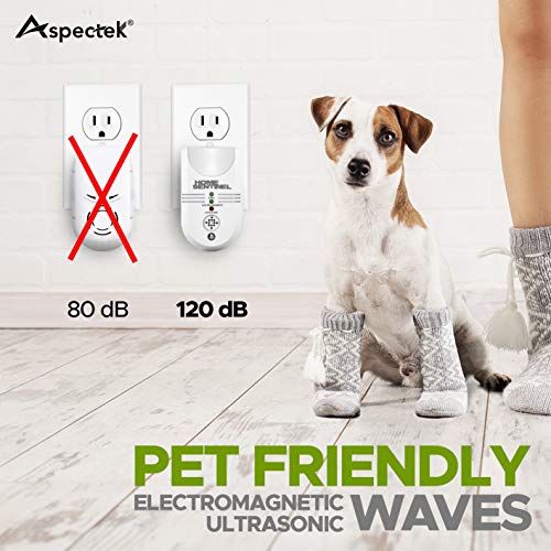 Home Sentinel Ultrasonic Pest Repellent 5-in-1 Indoor Pest Control Repeller With Electromagnetic, Ionizer & Auto Light For Mosquitos ,Rats, Spiders, Rodents (2 Pack)