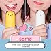 EMIE Cute Power Bank Portable Charger, 5200mAh Samo Dog External Battery Charger, 2.1A Fast Charging Cartoon Compact USB Charger for iPhone Samsung Android Cell Phones with Breathing LED Ears