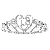 Qixuan Novelties Rhinestone Encrusted 18th Happy Birthday Tiara with Keepsake Box