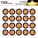 TMH (Pack of 20 3/4 Inch Mount Amber LED Clearance Bullet Marker lights, Side LED marker lights for trailer Truck RV Car Bus Van