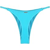 RELLECIGA Women's Adjustable High Cut Thong Bikini Bottom