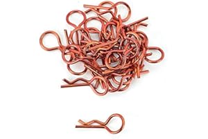 Apex RC Products Orange 1/10 Large Bent RC Anodized Body Clips - 25pcs #4031OR