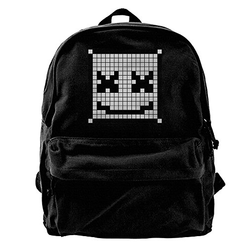 Canvas Backpack Dj Marshmello Lattice Casual Laptop College Bag