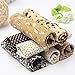 KINGSO 7PCS Cotton Fabric Bundles Quilting Sewing DIY Craft 19.7x19.7inch Brown