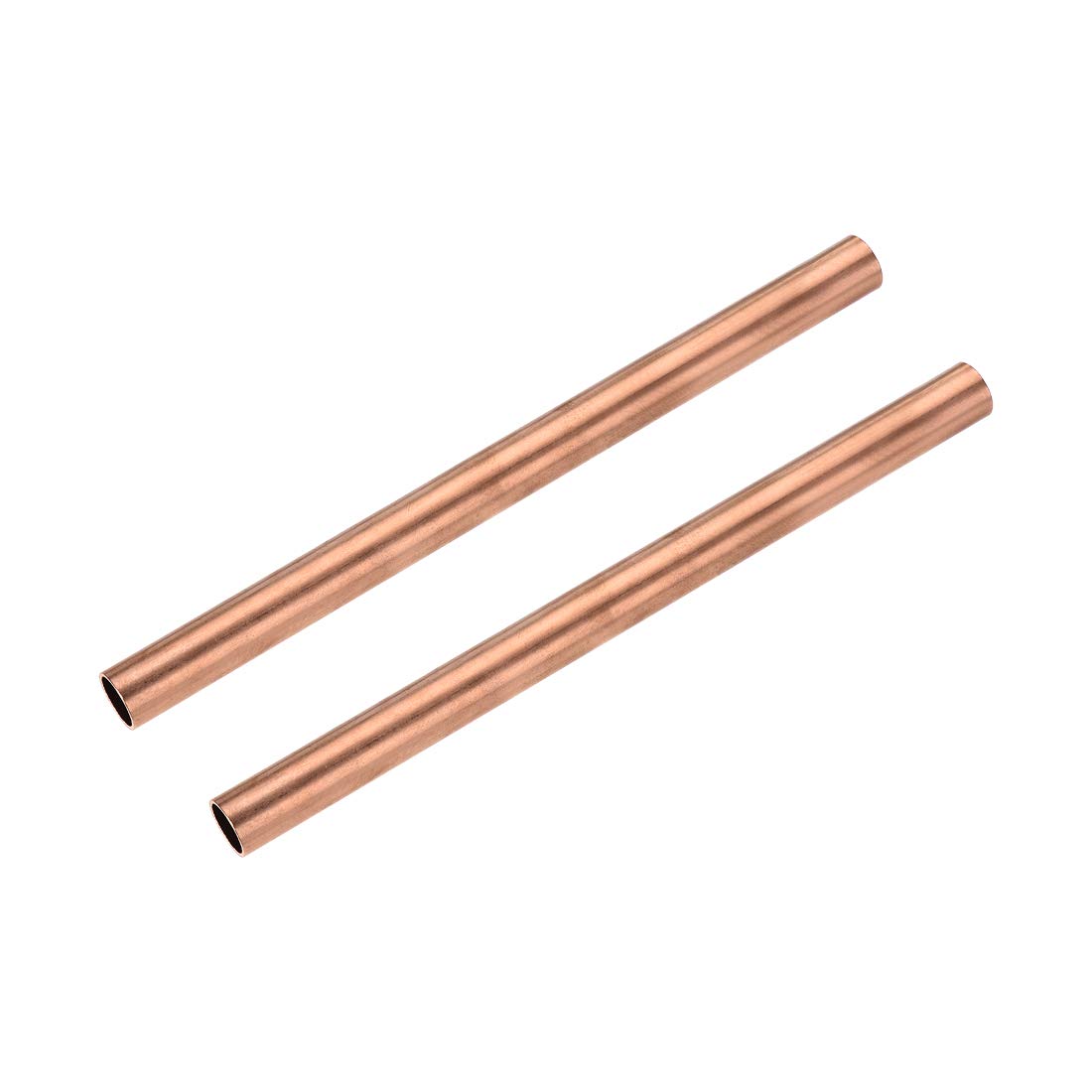 sourcing map Copper Round Tube, 14mm OD 1mm Wall Thickness 200mm Length Straight Pipe Tubing 2 Pcs