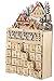 Juvale Wooden Advent Calendar, LED Light Up Reindeer Christmas Village, 24 Drawers Countdown (8.7 x 14.1 x 3.2 in)