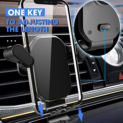HULPPRE Car Phone Holder Mount for Transversal/Vertical Vent, [Upgraded Never Fall Metal Clip] Handsfree Cell Phone Holder for Car,Compatible With All Phones