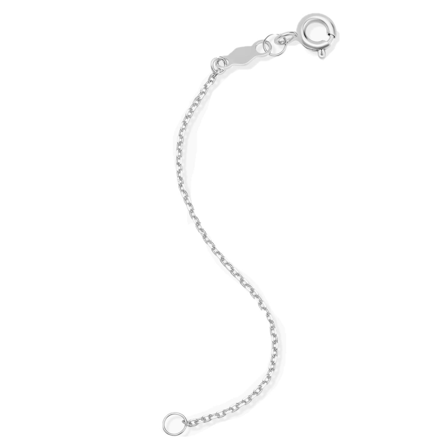 Photo 1 of MAX + STONE Solid 14K White Gold Necklace Cable Chain Extension (3 inches)