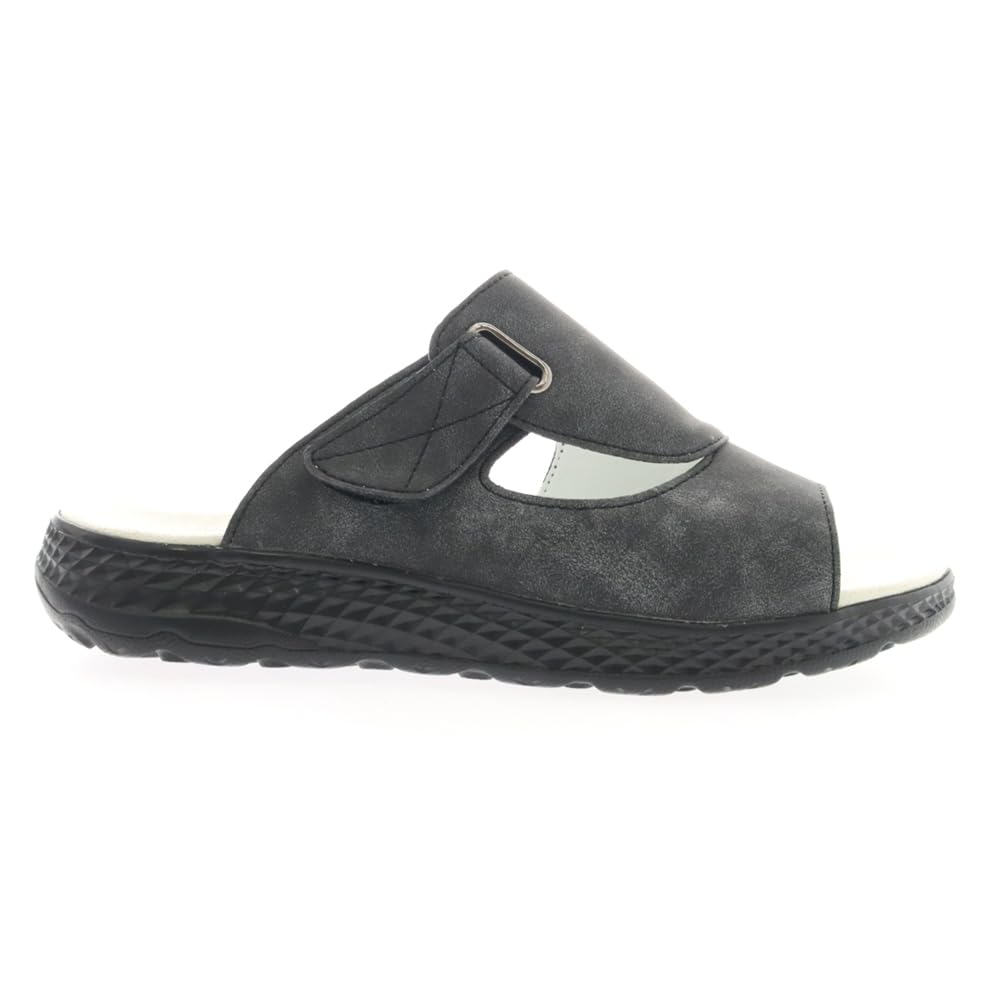 Propét Women’s TravelActiv Sedona Slide Sandal, Black, 8.5 X-Wide