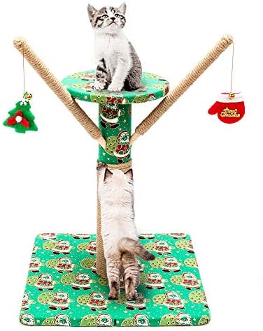 Hommoo 18" Cat Tree Small Cat Tower - for Kittens Cats Climb Scratch Post Play House