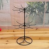 TSE Black 2 Tiers rotating Earrings rack jewelry Holder Jewelry Display Towel Jewelry Stand Display Rack