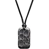 Ankiyabe Stainless Steel Norse Viking Rune Pendant with Adjustable Braided Rope Good Luck/Love/Strenght/Health Viking Symbol Necklace for Men Women