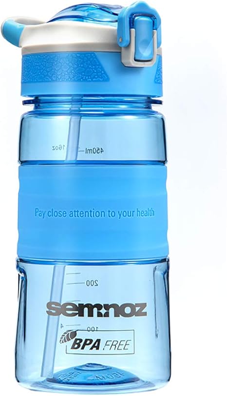 Amazon Kslong 水筒tritan 飲料ボトル ポータブル旅行自転車プラスチックアウトドアスポーツボトル大きい ブルー 450ml 水筒 マグボトル オンライン通販