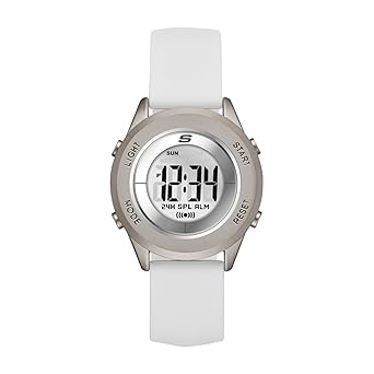 Skechers Womens Quartz Metal and Silicone Casual Watch, Color:White (Model: SR6128)