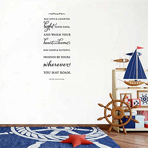 muirt Quote Mirror Decal Quotes Vinyl Wall Decals Love and Laughter Light Your Days